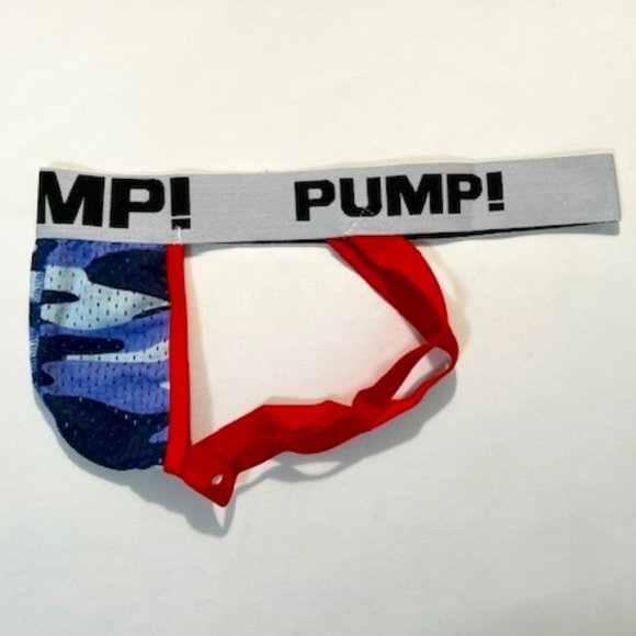 PUMP!  Camo Mesh Jockstrap - Blue Camo/Red/White/Black (186BCJK) - Picture 12 of 13